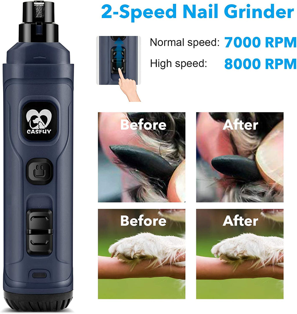 PawTrim Pro™ – 2-Speed LED Electric Pet Nail Grinder (Quiet & Safe).